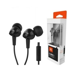 JBL Earphones C100SI with Microphone 3.5mm 1.2m Black JBL Earphones C100SI with Microphone 3.5mm 1.2m Black